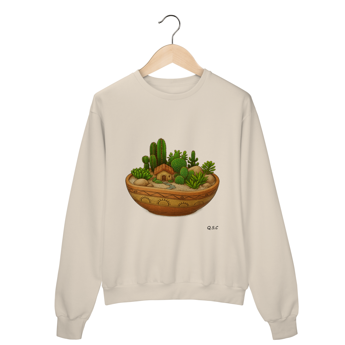 Mockup da camisa Quintal Suculento coleção Nós somos a Natureza